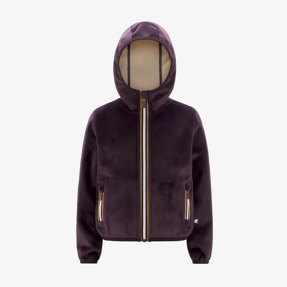 K-Way Lily Velour Polar Double fleece fete mov reversibil