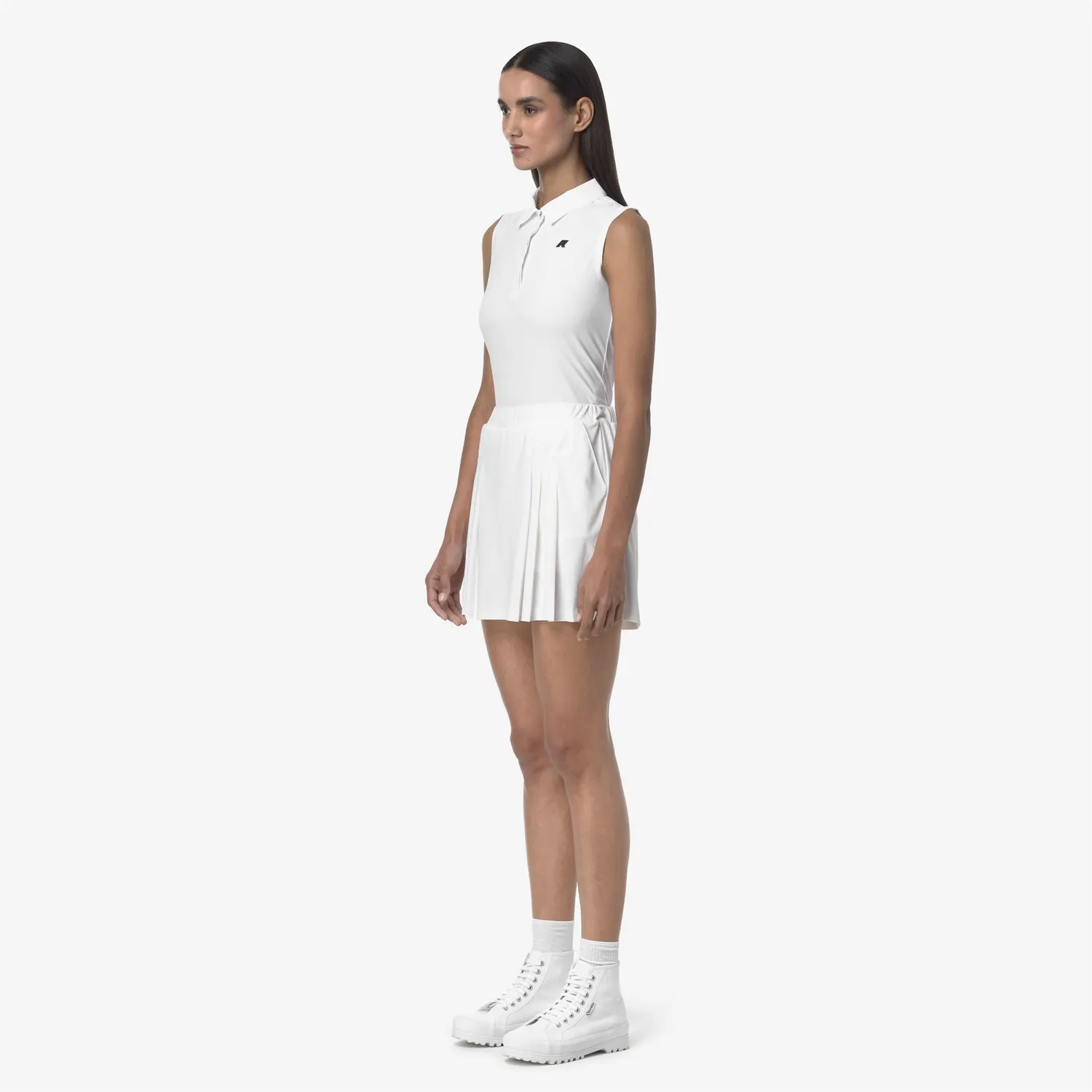 K-Way Pitch Golf fustă sport White Bright cu șort
