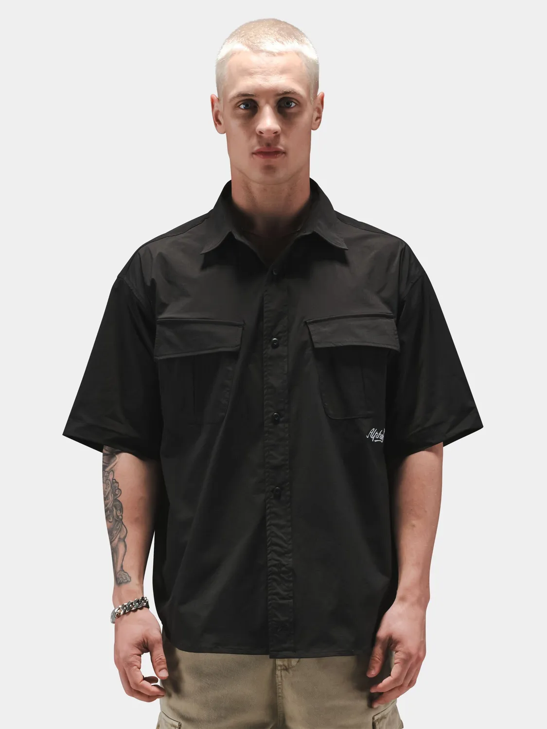 Alpha Industries Fatigue Relaxed camasa Black cu buzunare cargo