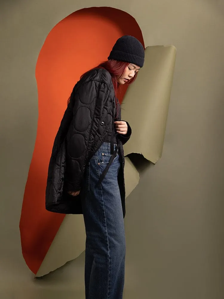 Alpha Industries Quilted palton liner lung negru