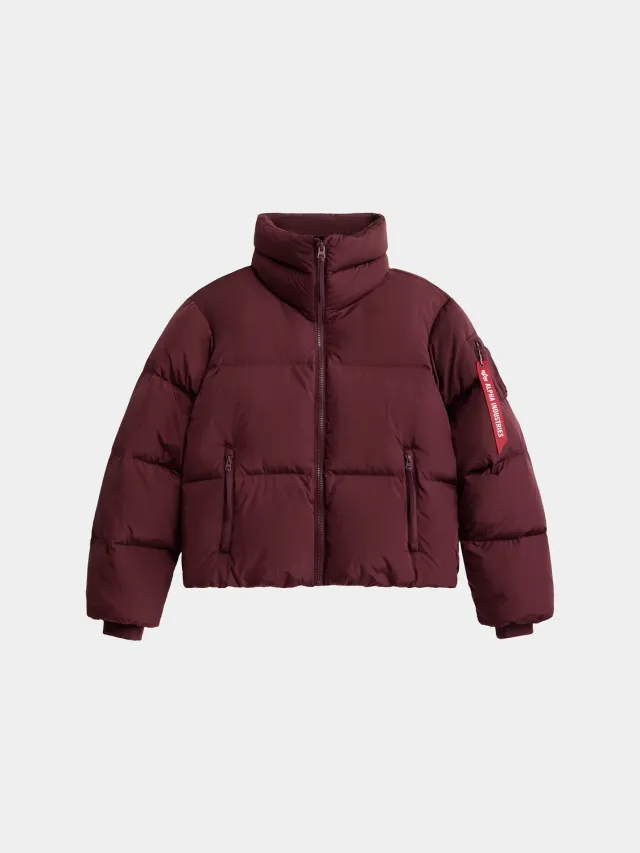 Alpha Industries Sierra Short palton negru puf damă