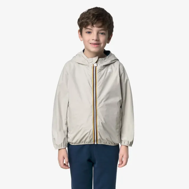 K-Way Jake Plus.2 Double geaca scurta baieti bej reversibila