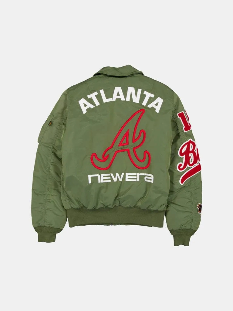 Alpha Industries MA-1 Atlanta Braves geaca verde cu guler