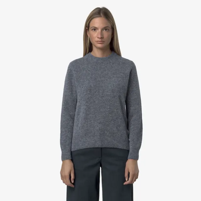 K-Way Clarisse Wool Stretch pulover dama Blue Wild Mix