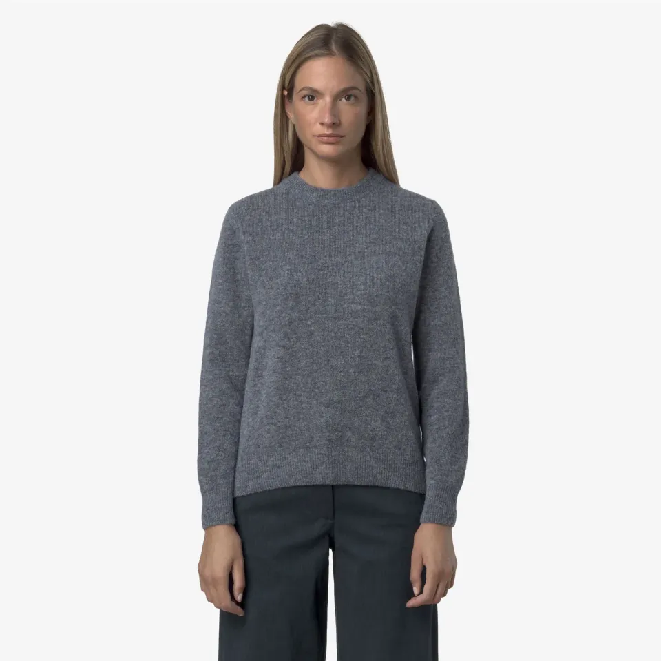 K-Way Clarisse Wool Stretch pulover dama Blue Wild Mix