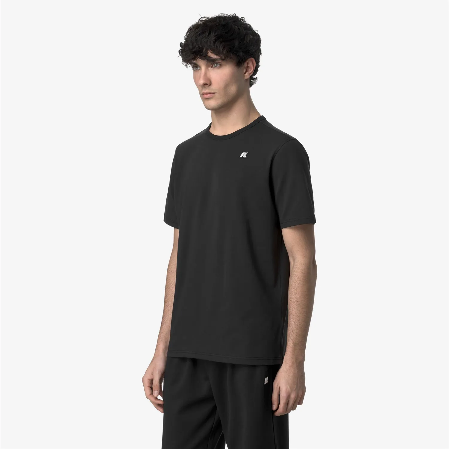 K-Way Adame Light Stretch Jersey tricou barbati negru slim