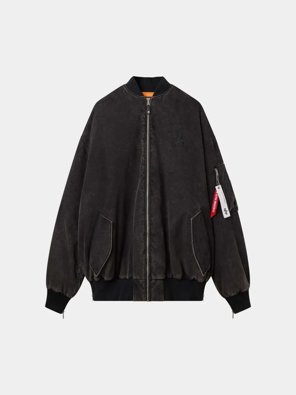 Alpha Industries Purple Giant geacă bomber negru reversibilă