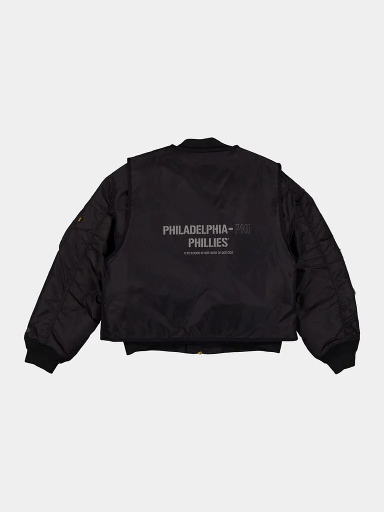Alpha Industries Philadelphia Phillies MA-1 geaca cu vesta neagra