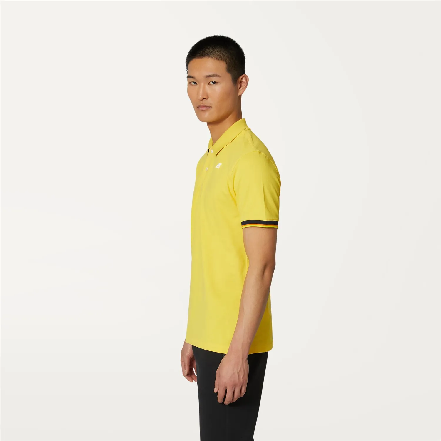 K-Way Vincent polo barbati galben sunstruck bumbac elastic