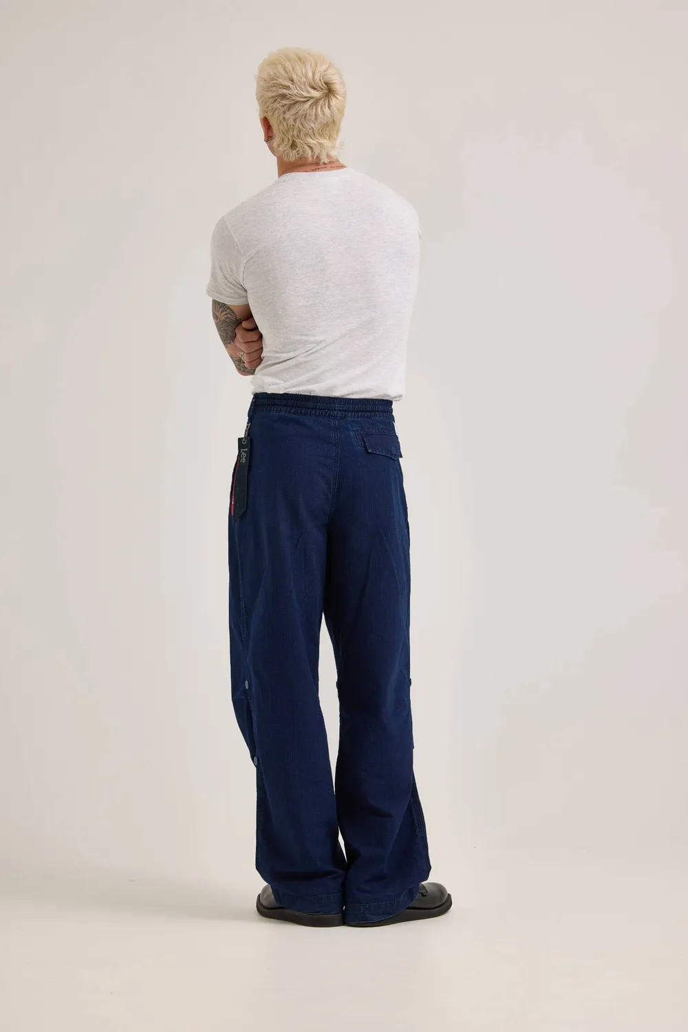 Alpha Industries Alpha x Lee Snowpant pantaloni Indigo ripstop bumbac