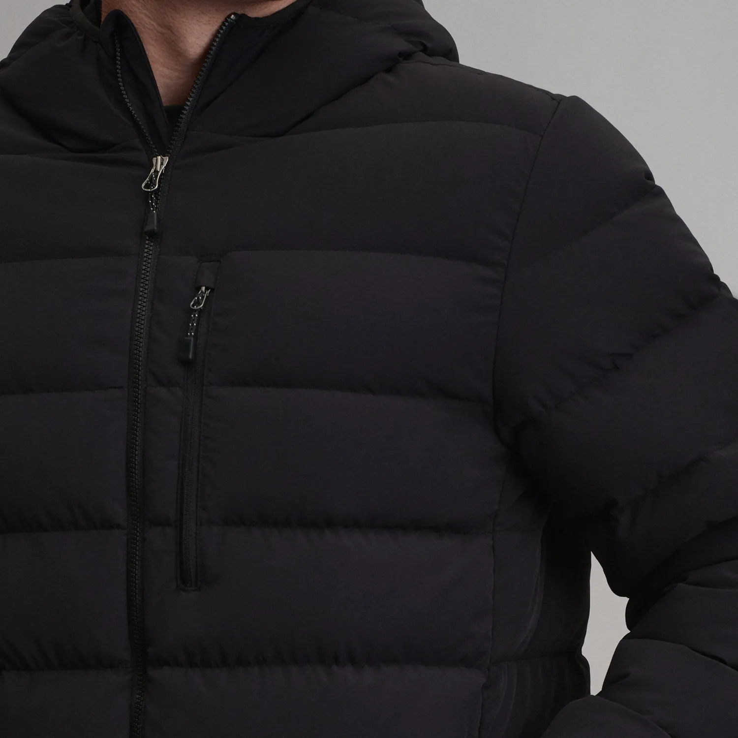 Eddie Bauer EB Stretch geaca barbati negru puf 650