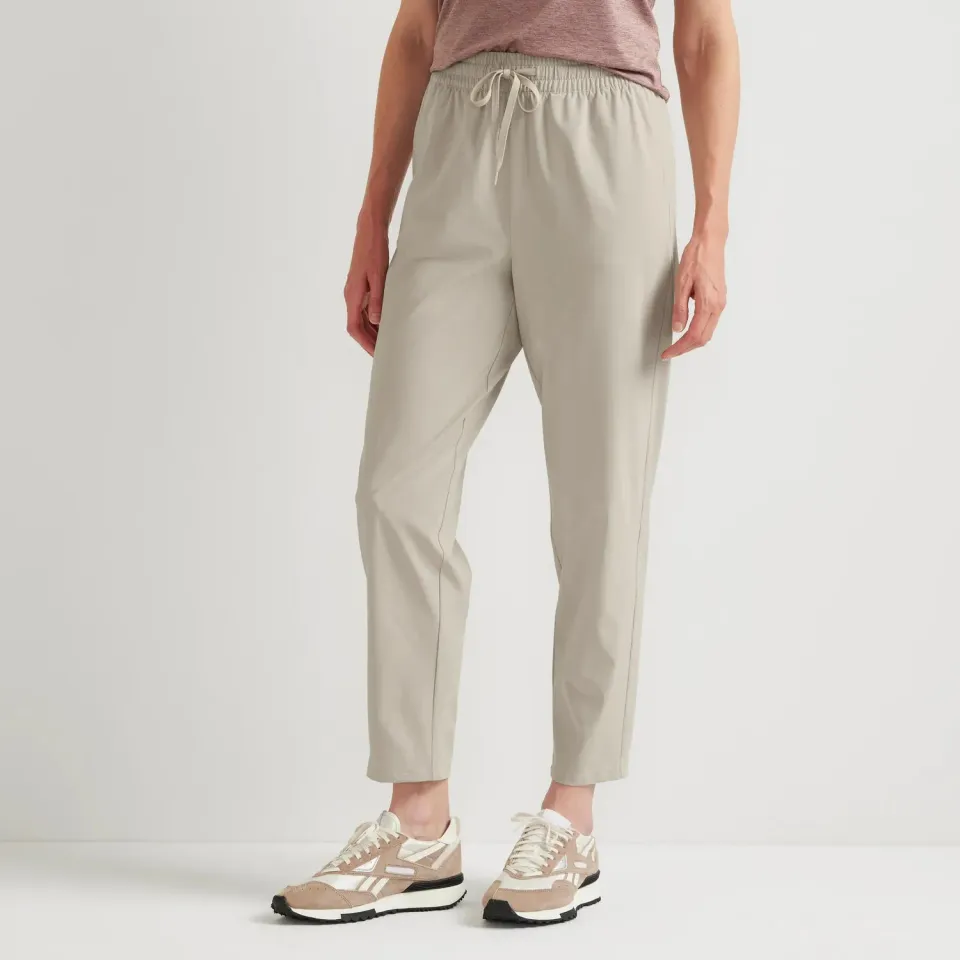 Eddie Bauer Departure Tie-Front pantaloni dama negri UPF 50+