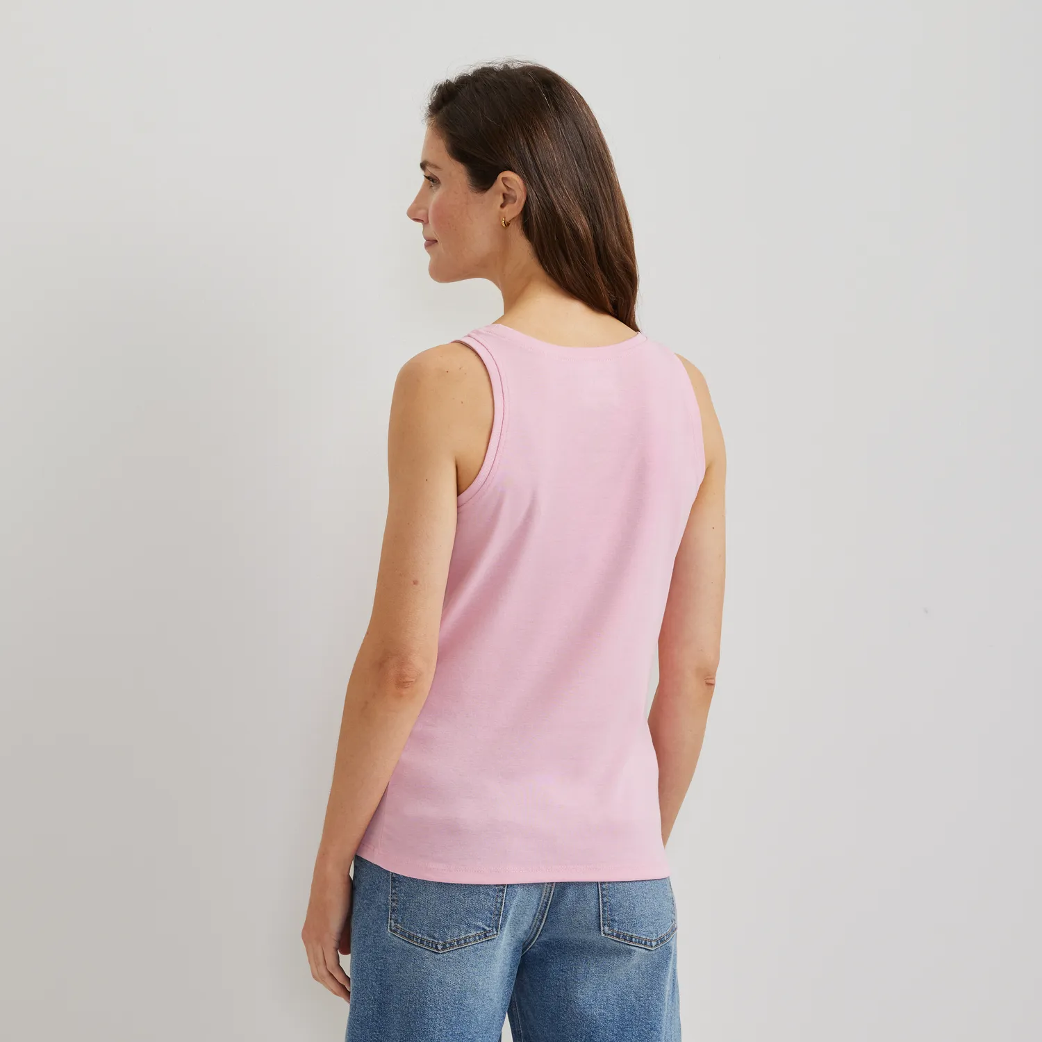 Eddie Bauer Everyday Scoop-Neck Tank maiou galben bumbac