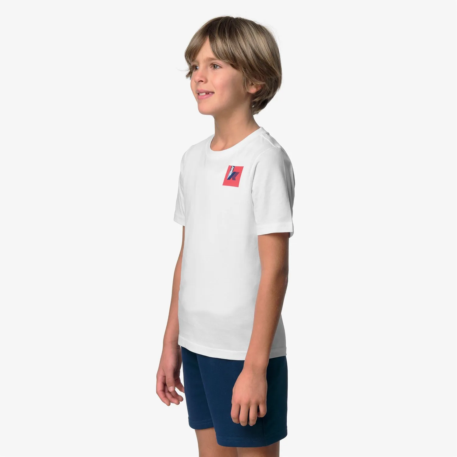 K-Way Leonide Colorful Square tricou copii alb pliabil