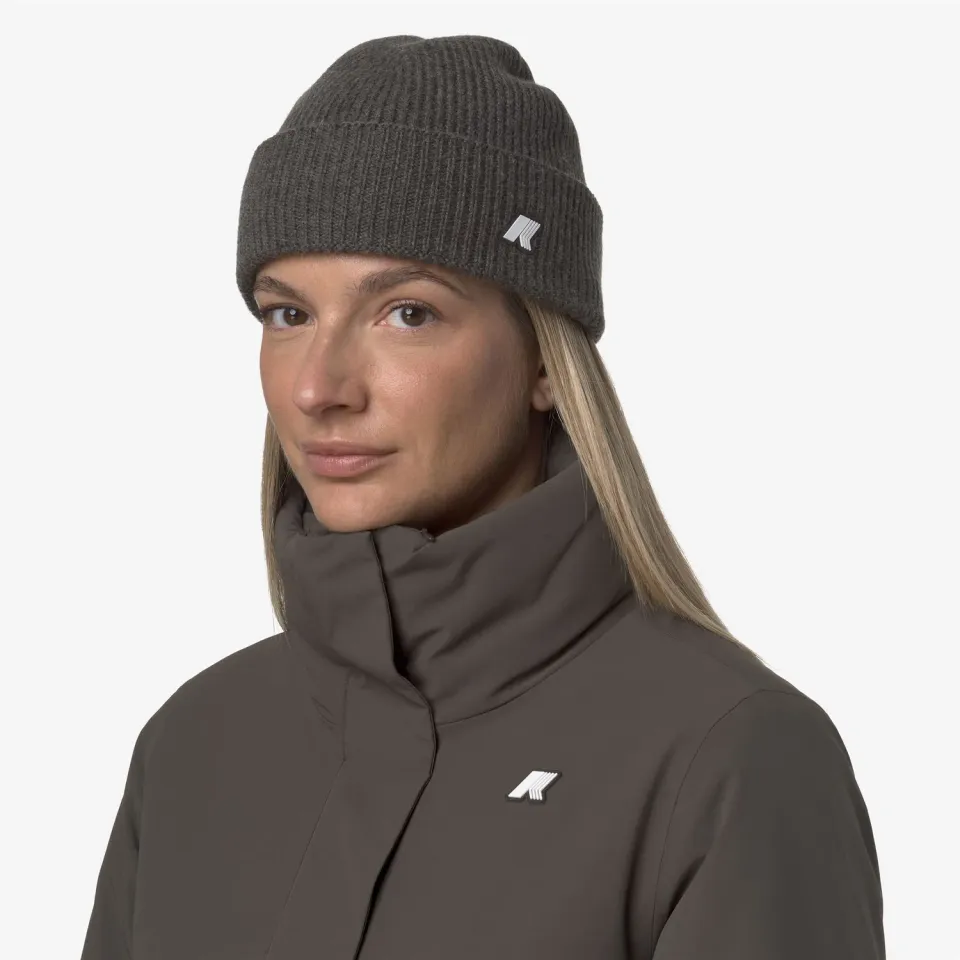 K-Way Brice Cardigan căciulă neagră lână pescărească