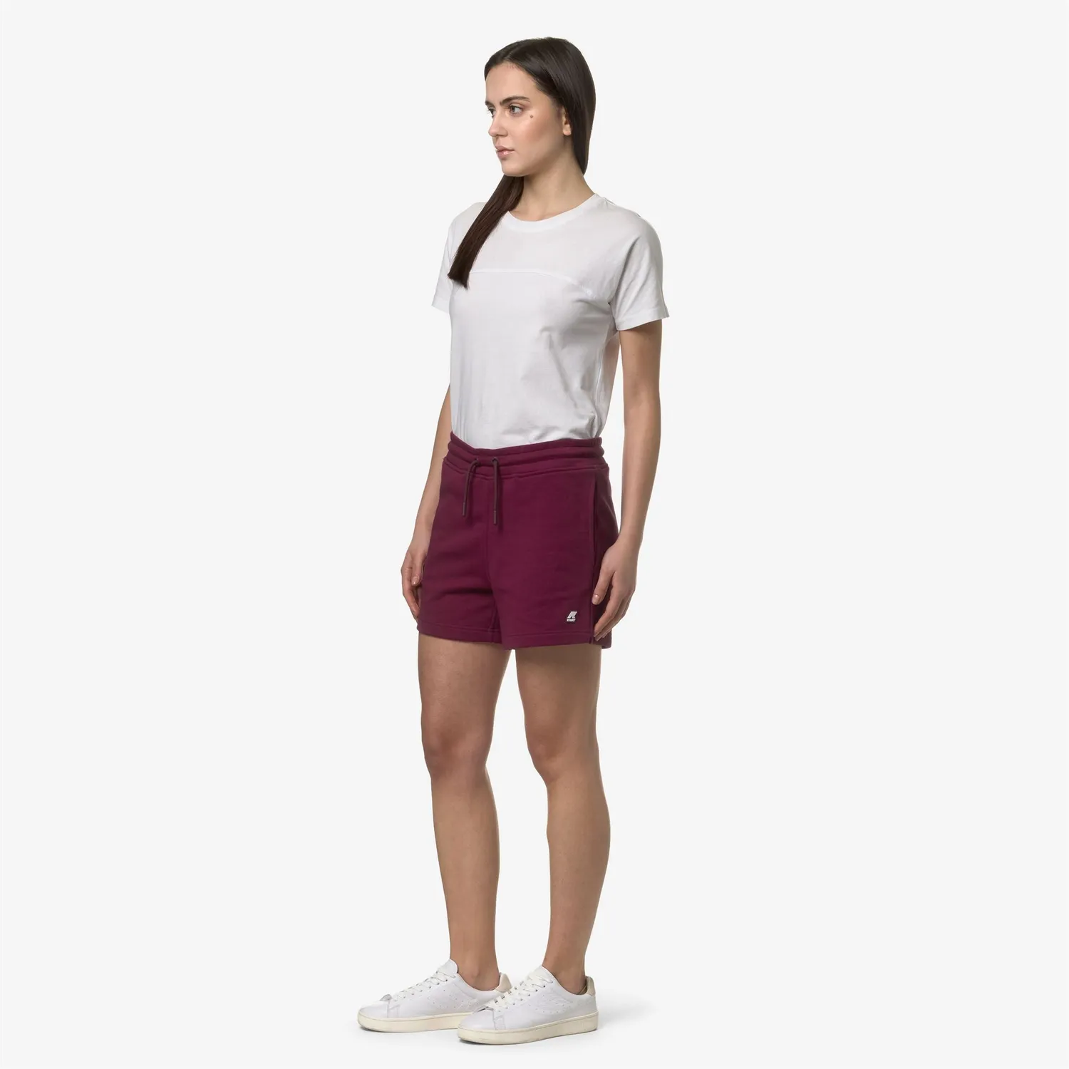 K-Way Rika K71229W pantaloni scurti rosu inchis bumbac