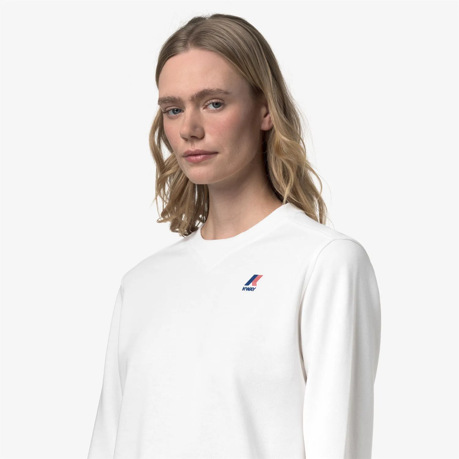 K-Way Nael Poly Cotton hanorac unisex alb bumbac