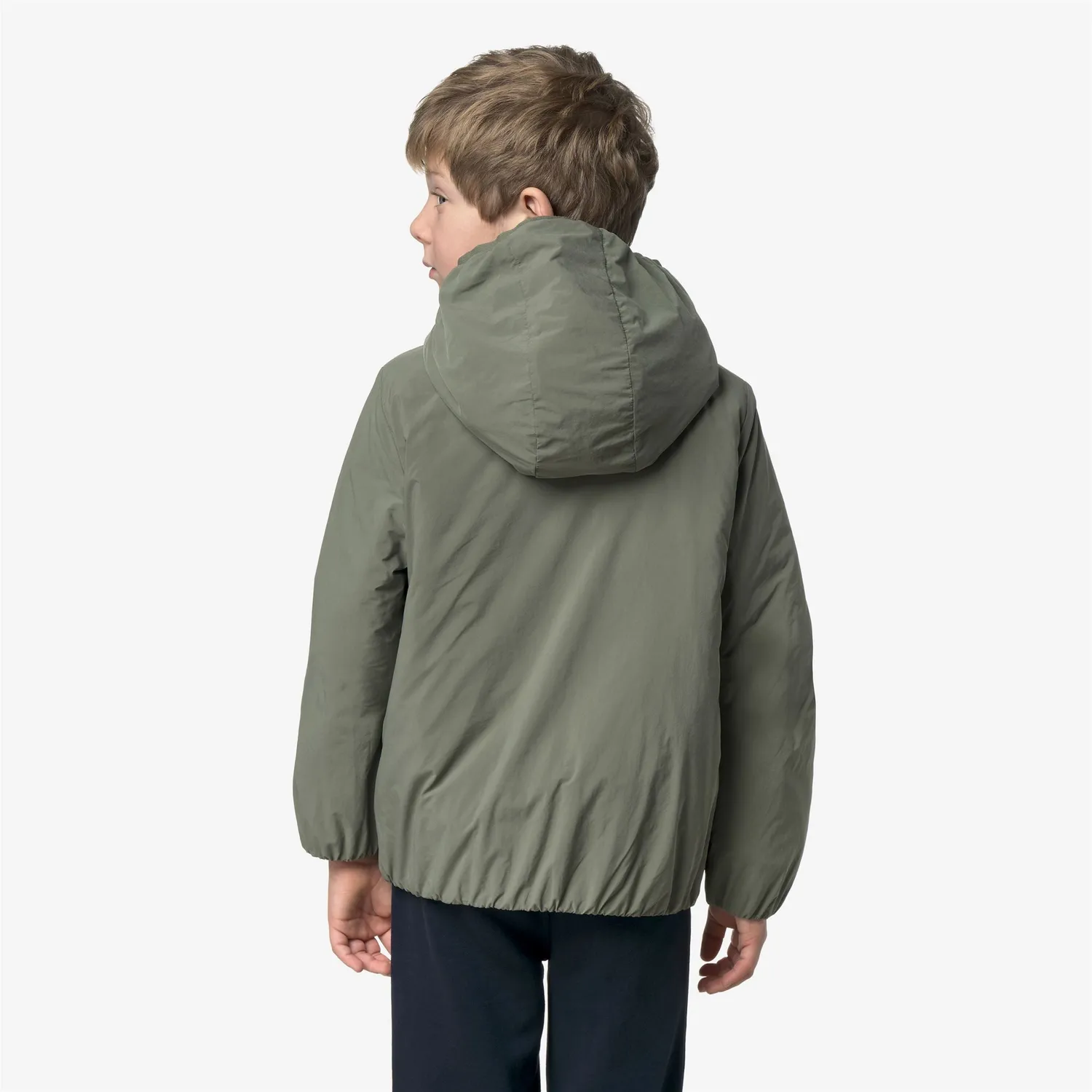 K-Way Jack Plain Warm geaca baieti verde lichen calduroasa