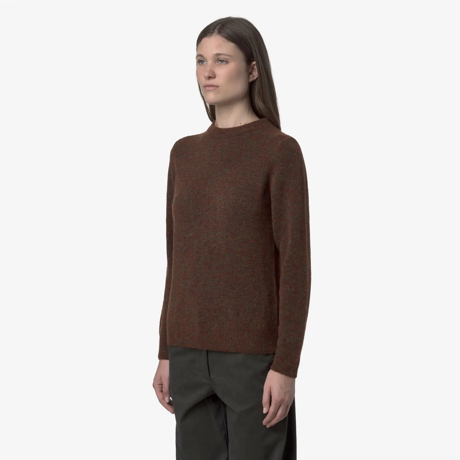 K-Way Clarisse pulover lână damă maro Coffee Mix
