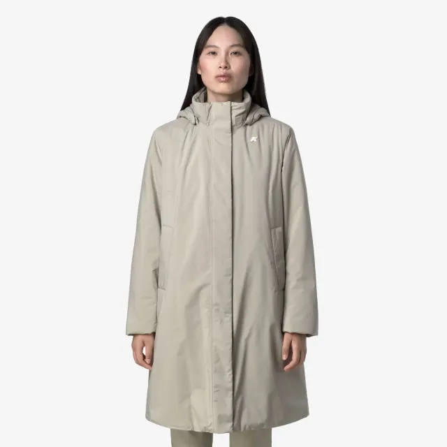 K-Way Sonja Soft Touch palton dama bej lung Primaloft