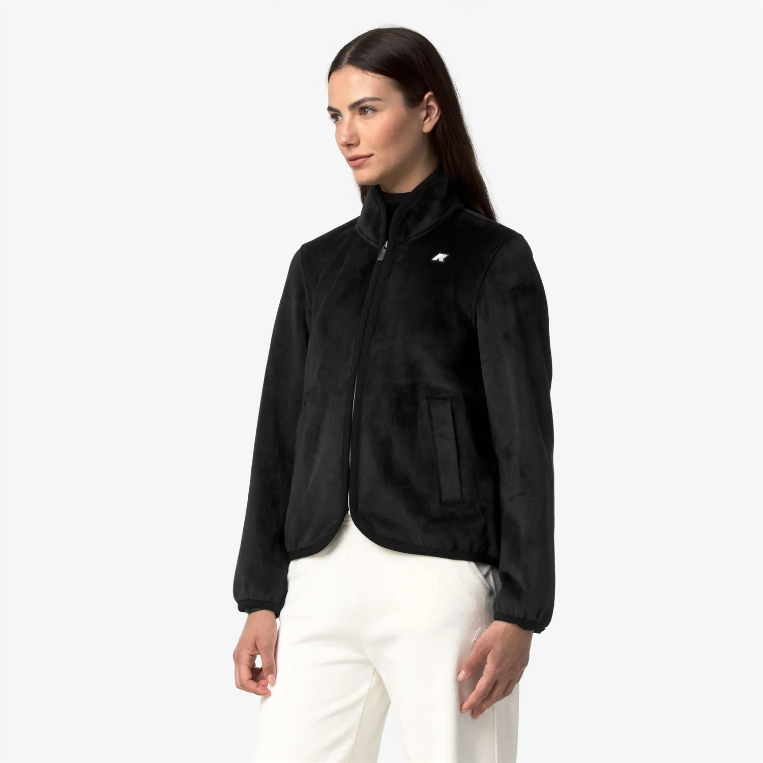 K-Way Tuda Velour Polar hanorac negru calduros