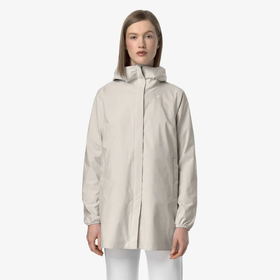 K-Way Sophie Stretch Dot geaca medie bej impermeabila