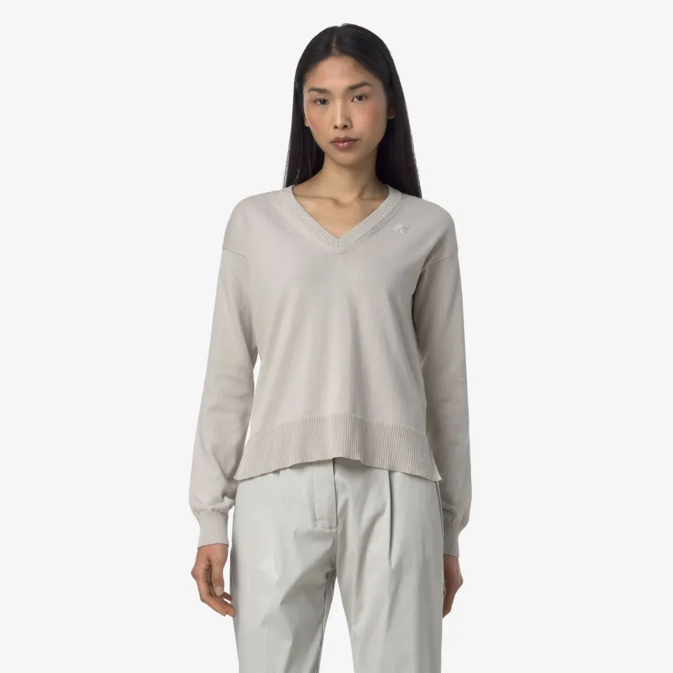 K-Way Adine Cotton PS pulover damă bej bumbac