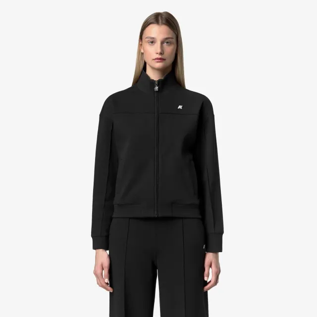 K-Way Arvinne Interlock hanorac dama negru cropped