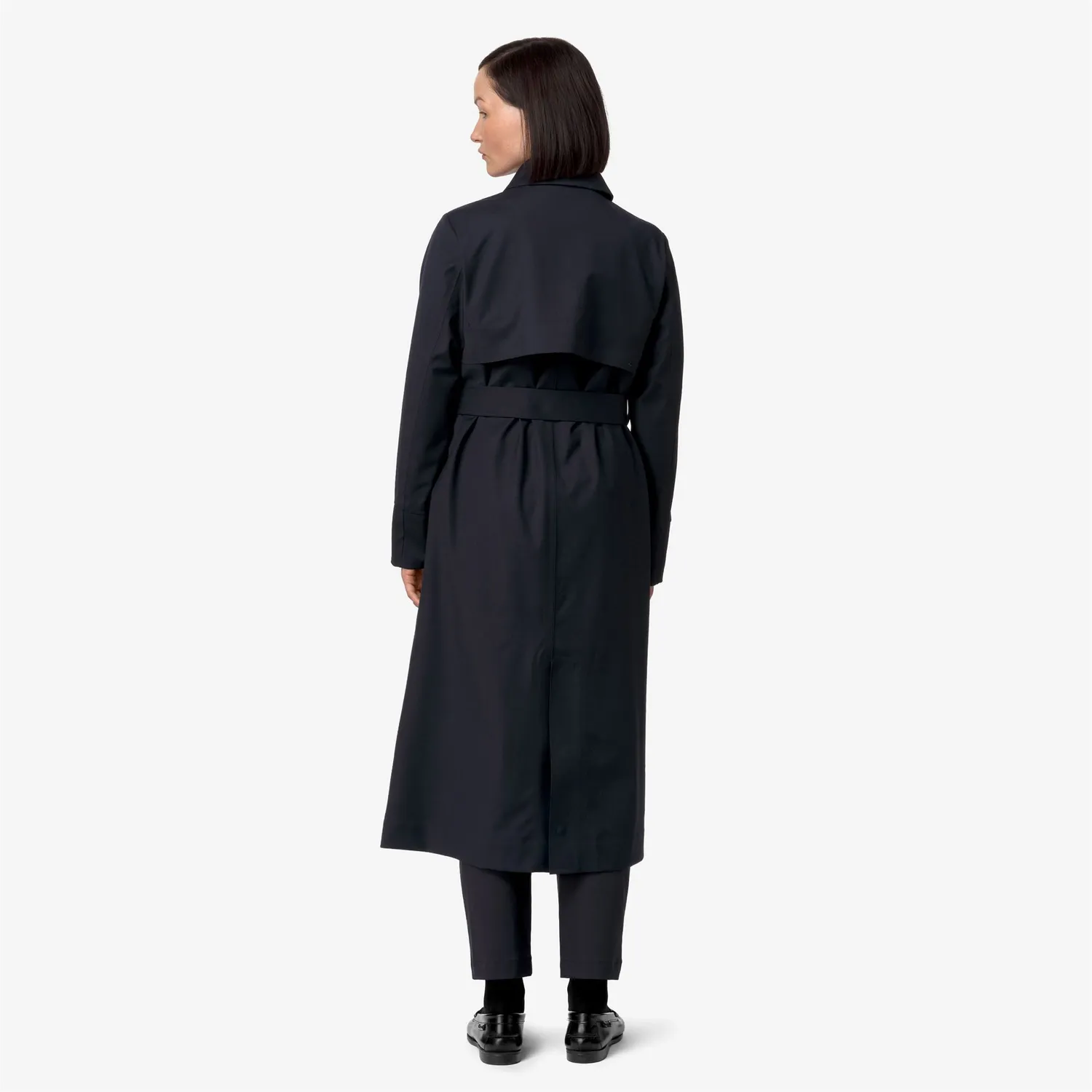 K-Way Jesel Tech Wool Blend palton dama albastru fleece impermeabil