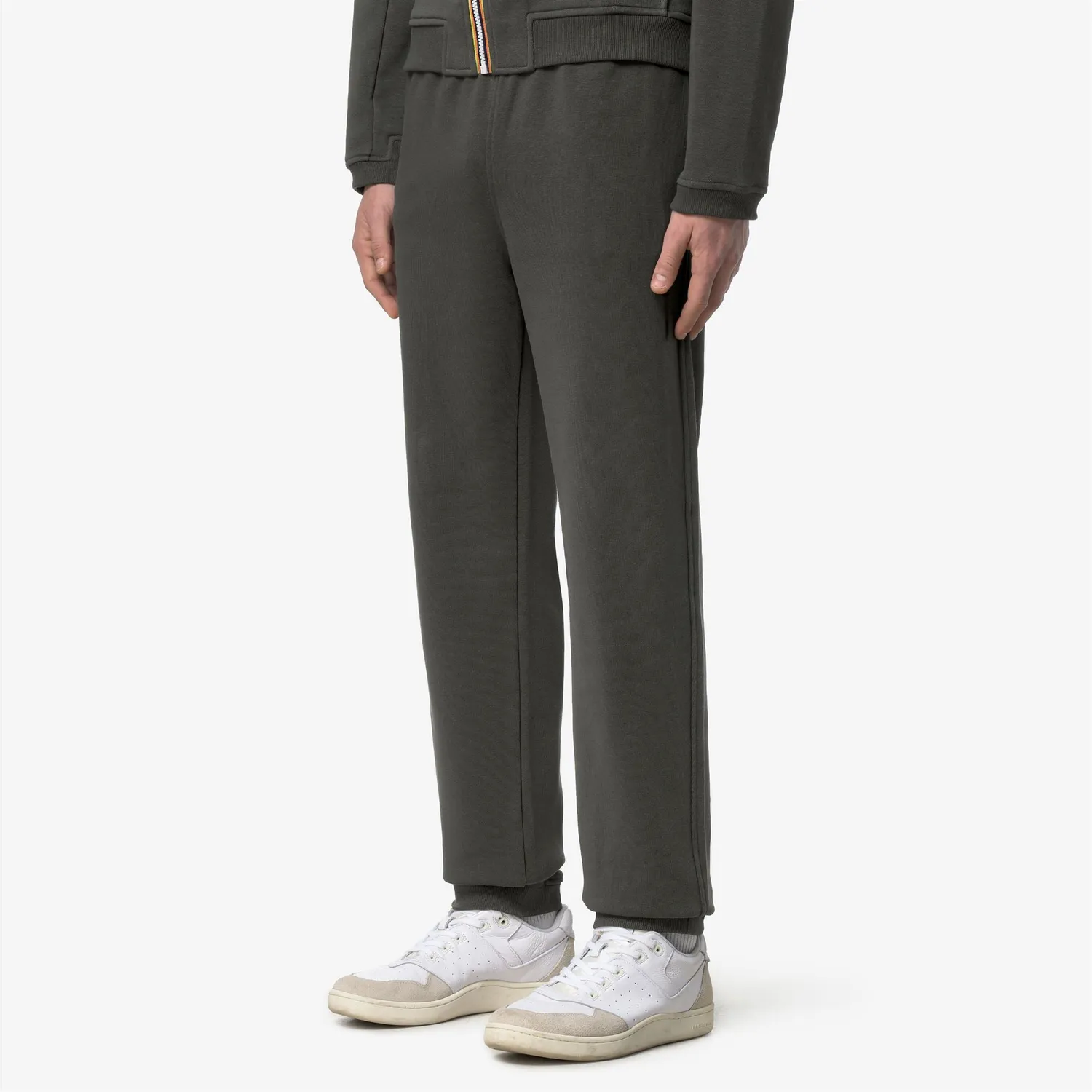 K-Way Philbert Poly Cotton pantaloni sport Green Blackish fleece