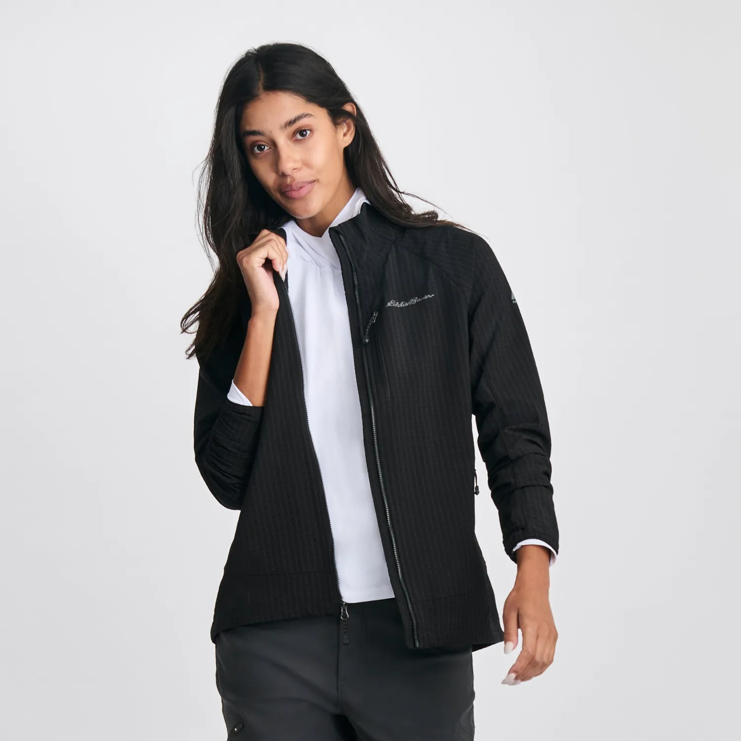 Eddie Bauer Sandstone Backbone Grid geacă softshell vapur