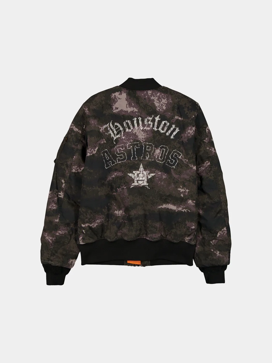 Alpha Industries MA-1 Houston Astros bomber negru camo intermediar