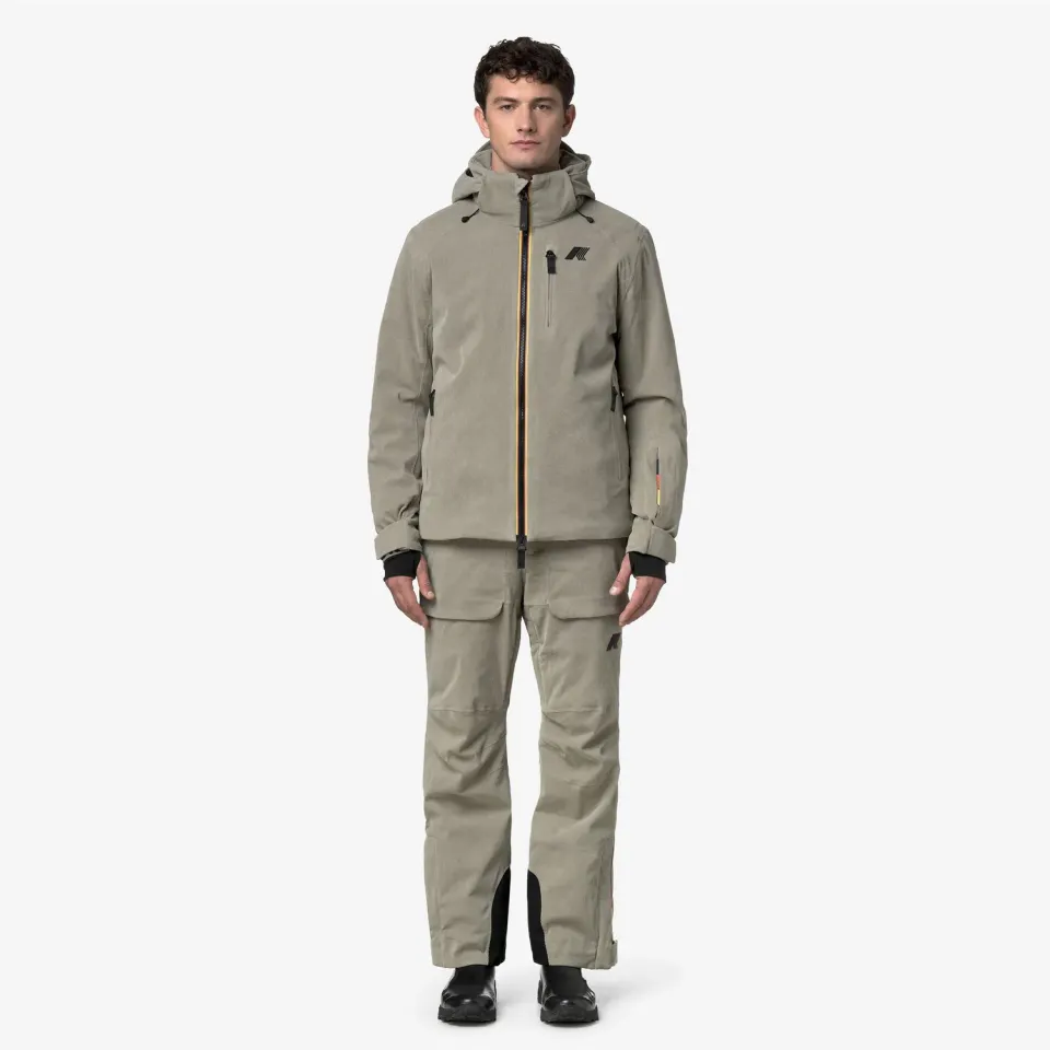 K-Way Mercantour Corduroy pantaloni verzi impermeabili