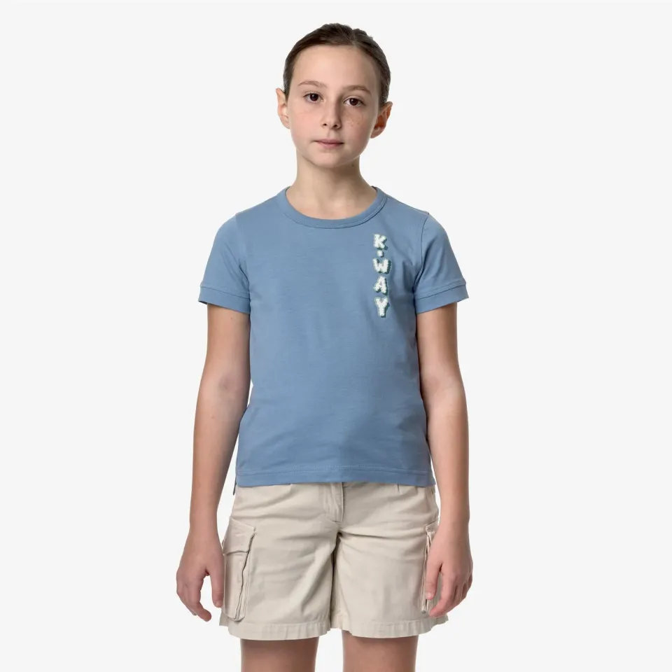 K-Way Emel Cloudy tricou fete Blue Allure bumbac