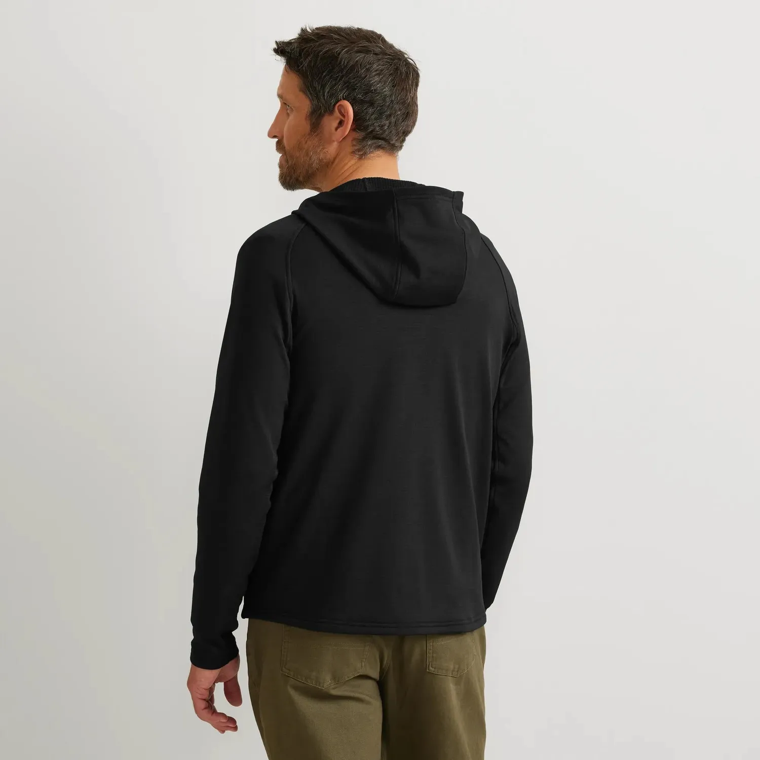 Eddie Bauer High Route Grid Full-Zip hanorac negru călduros