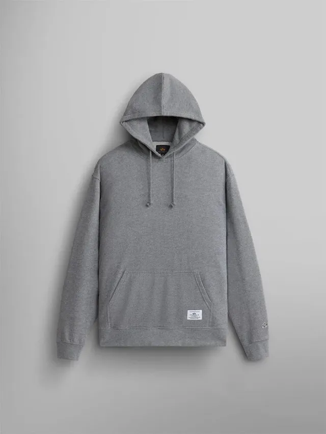 Alpha Industries Essential hanorac negru bumbac cu glugă