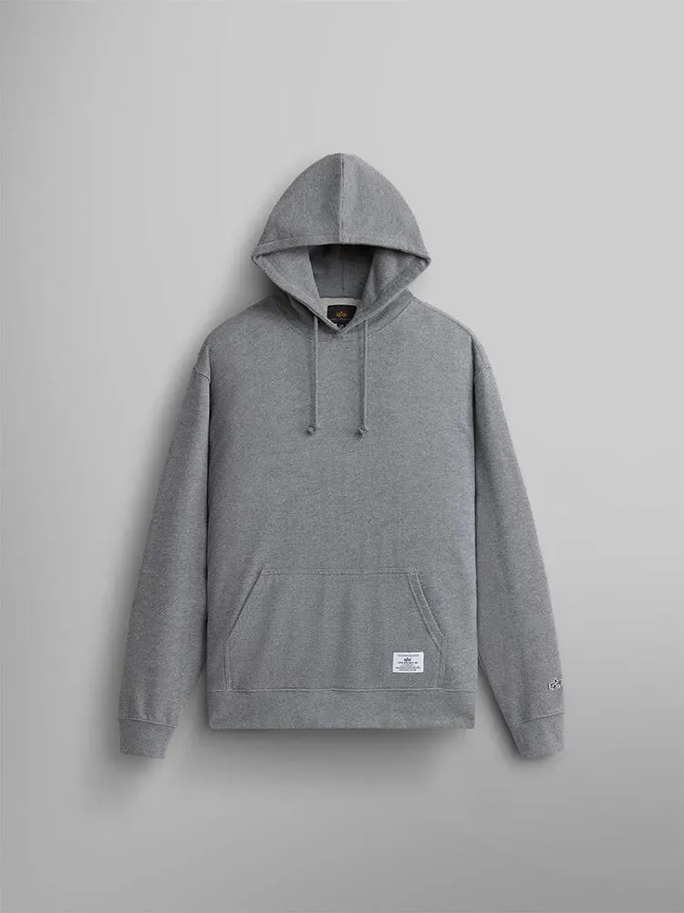 Alpha Industries Essential hanorac negru bumbac cu glugă