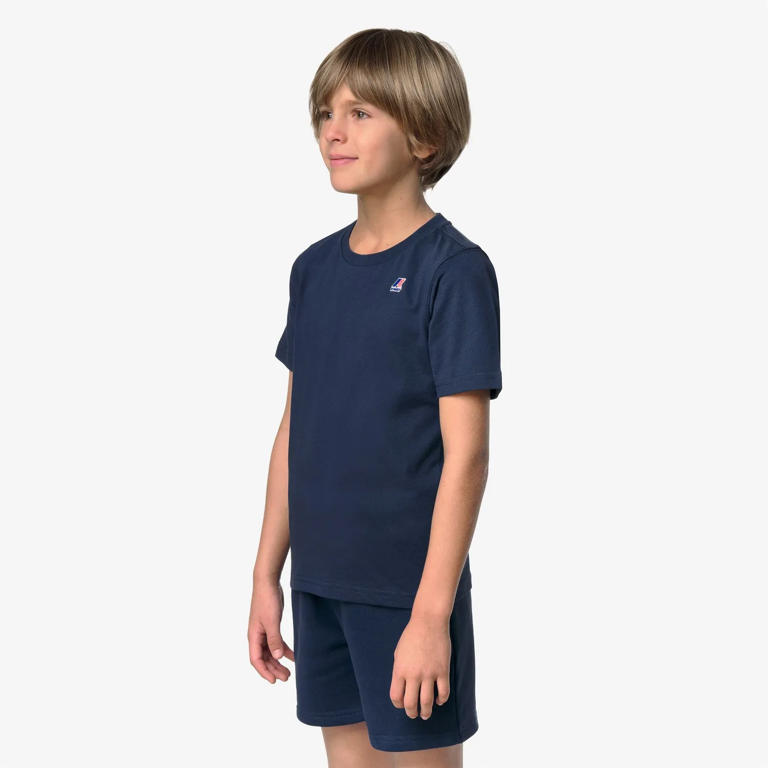 K-Way Leonide tricou copii albastru pliabil bumbac