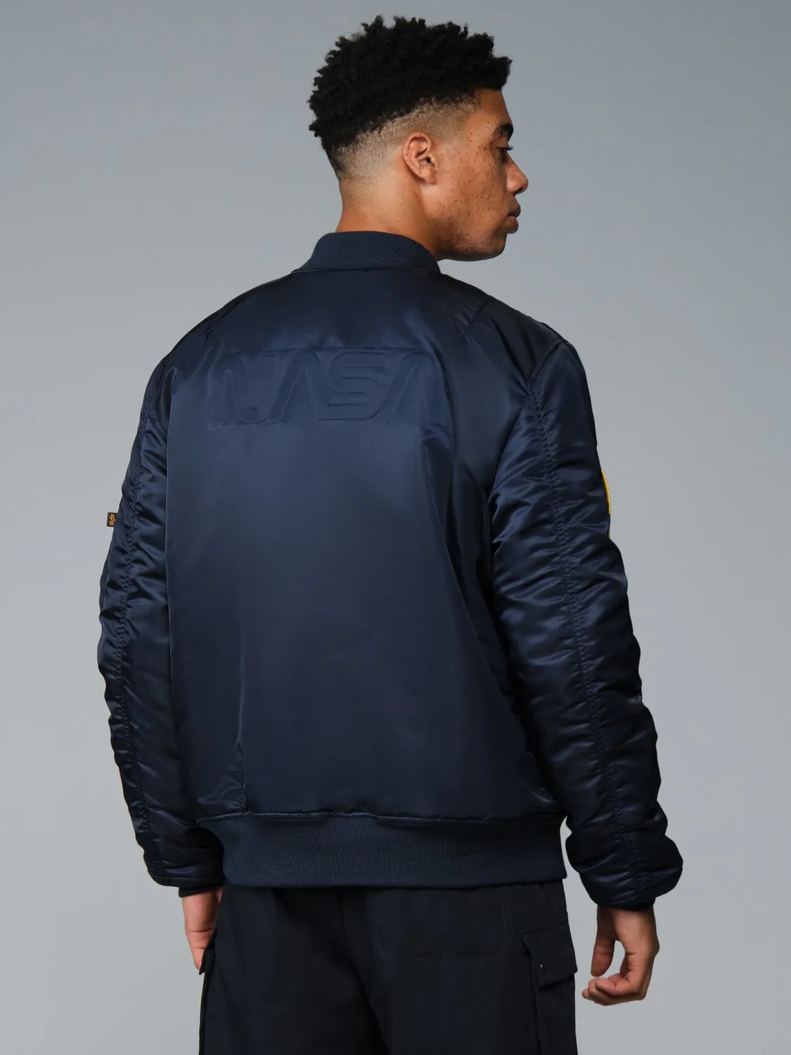 Alpha Industries NASA MA-1 geaca bomber albastra captusita