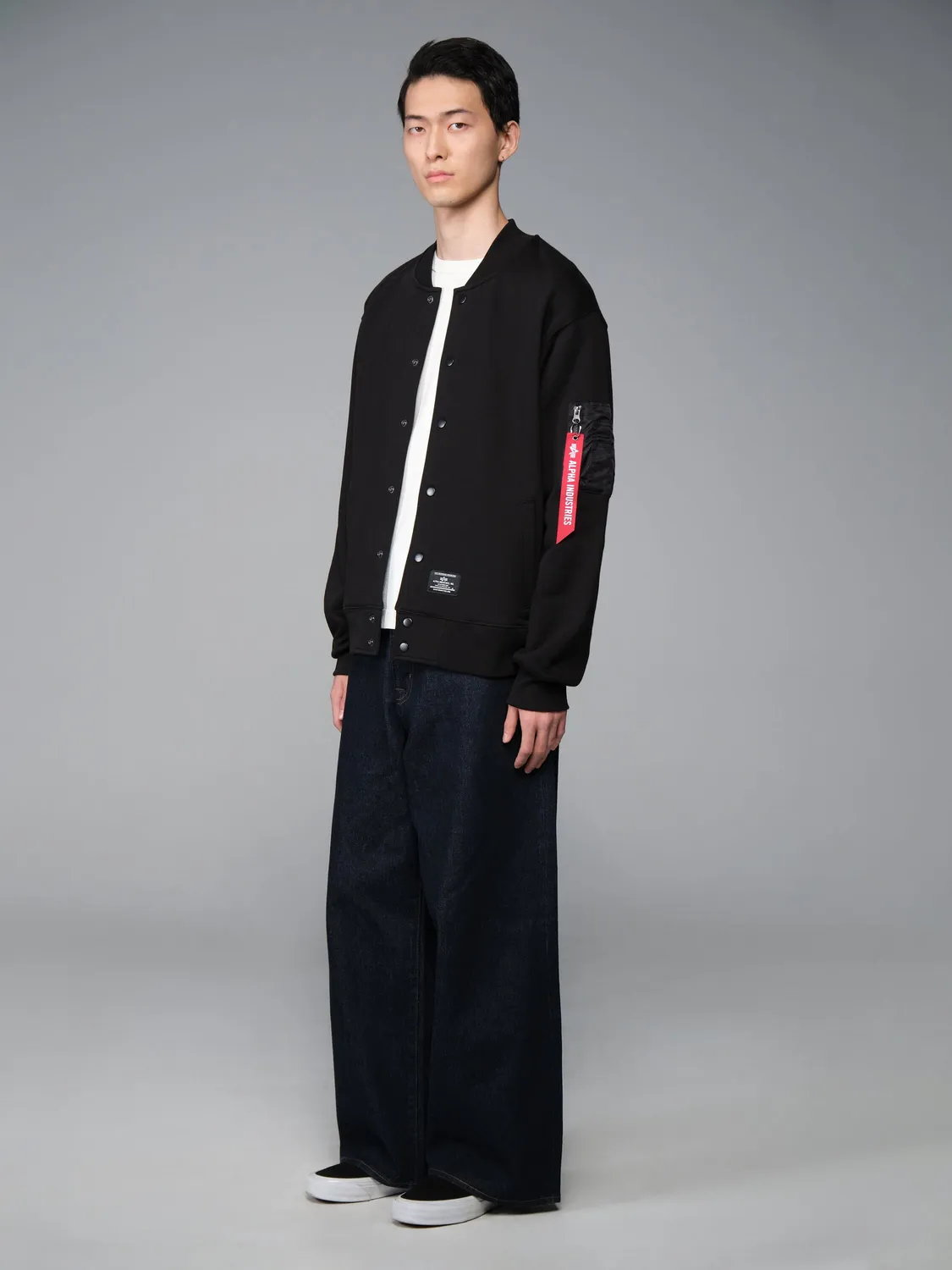 Alpha Industries MA-1 Sweatshirt bluza negru bumbac