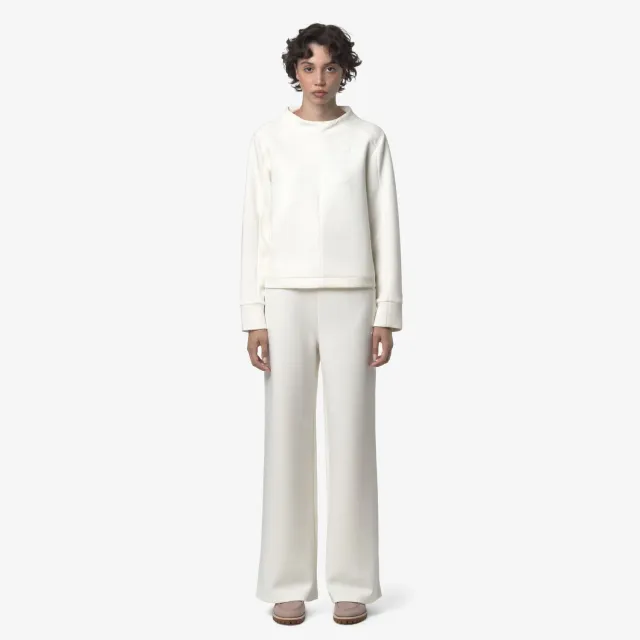 K-Way Loire Light Spacer pantaloni damă albi evazați