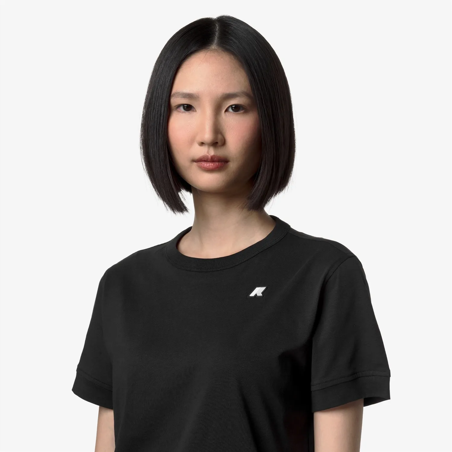 K-Way Emel Jersey tricou damă negru din bumbac