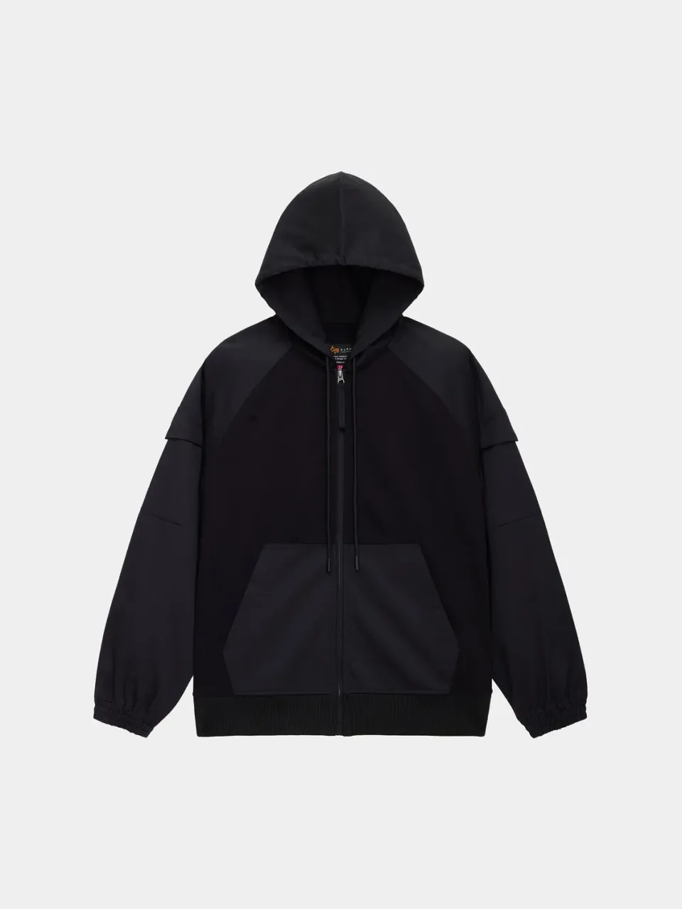 Alpha Industries M-65 hanorac negru cu fermoar bumbac