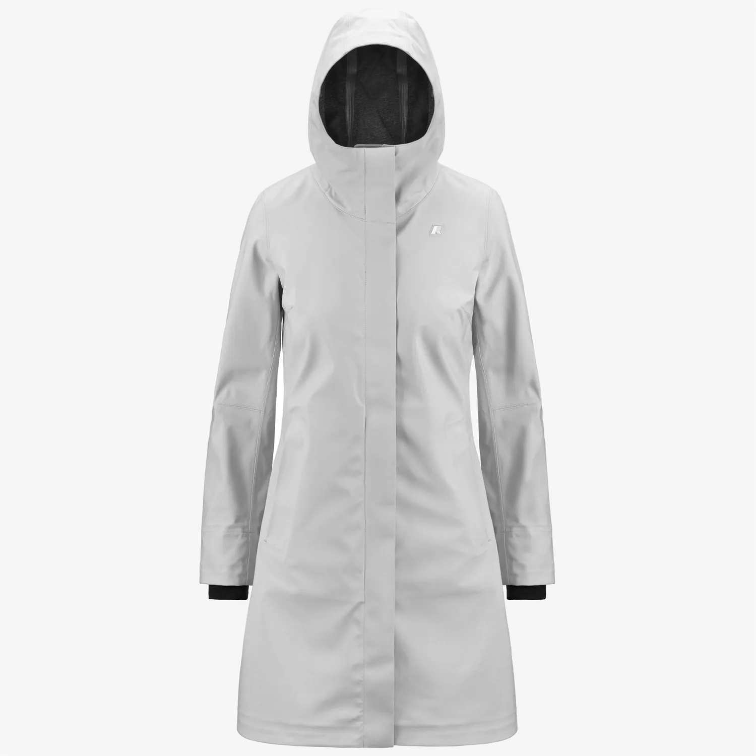 K-Way Stephy Bonded Jersey geaca 3/4 dama alba impermeabila