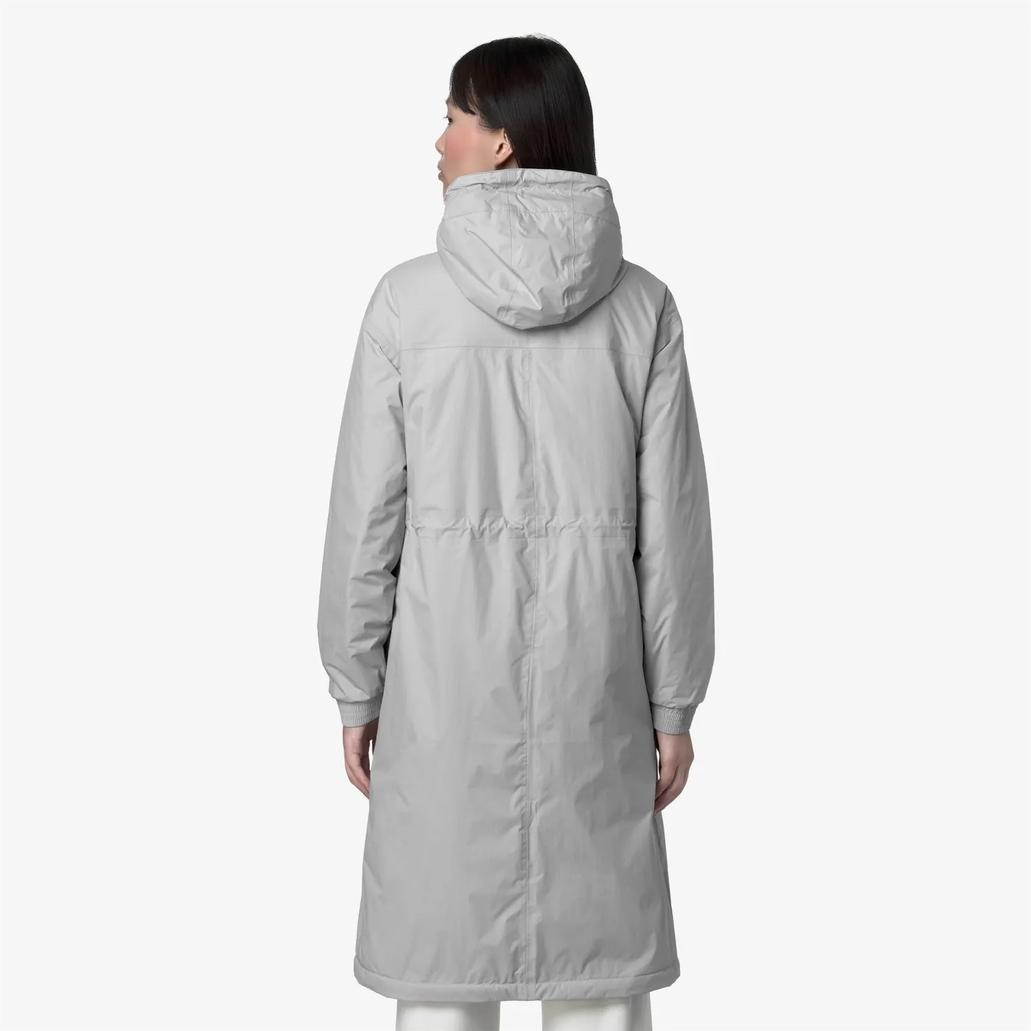 K-Way Le Vrai 4.0 Delia Warm palton 3/4 gri impermeabil
