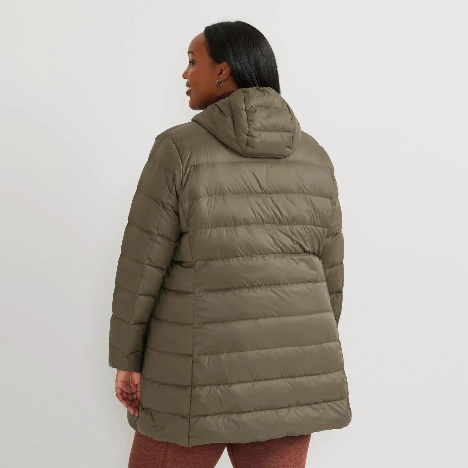 Eddie Bauer CirrusLite parka gri dama cu gluga puf 650