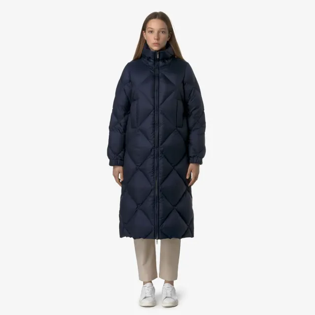 K-Way Neivel K8136EW palton dama albastru lung cu puf