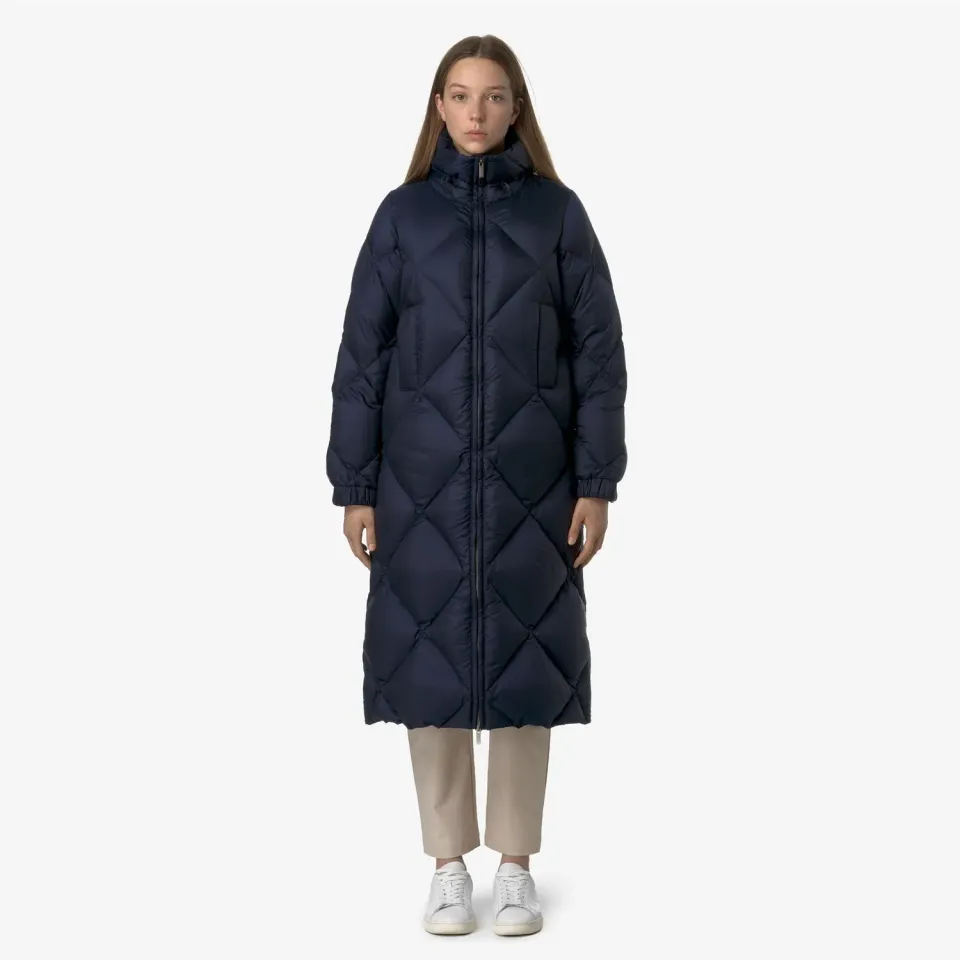 K-Way Neivel K8136EW palton dama albastru lung cu puf