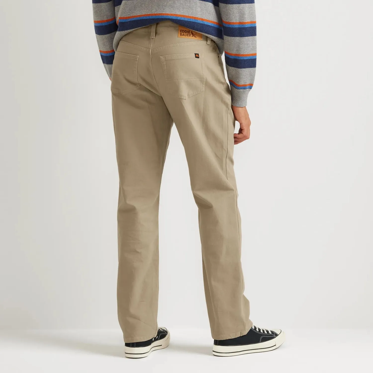Eddie Bauer Mountain Flex Classic Fit Canvas 5-Pocket pantaloni Carbon