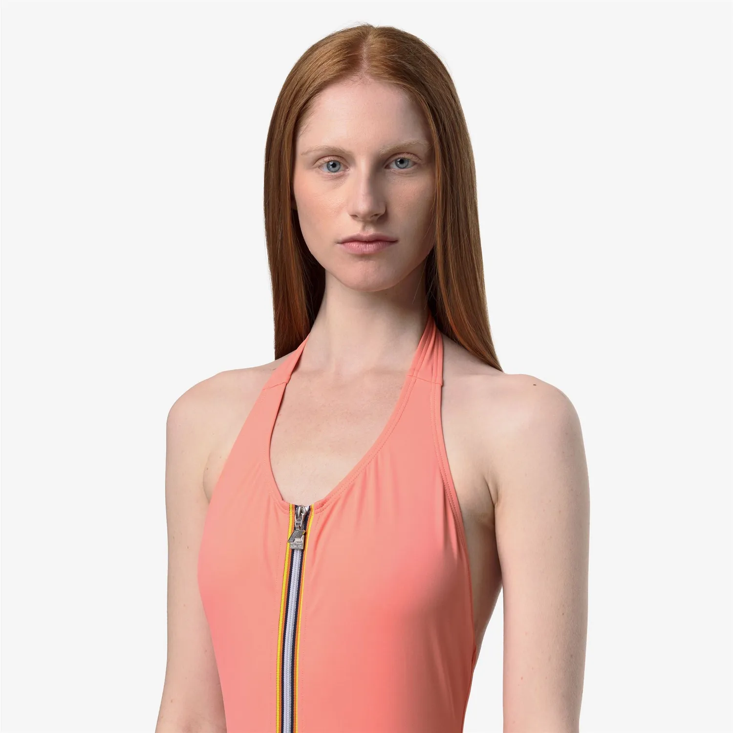 K-Way Sylvie Beach costum baie dama pink pamplemousse